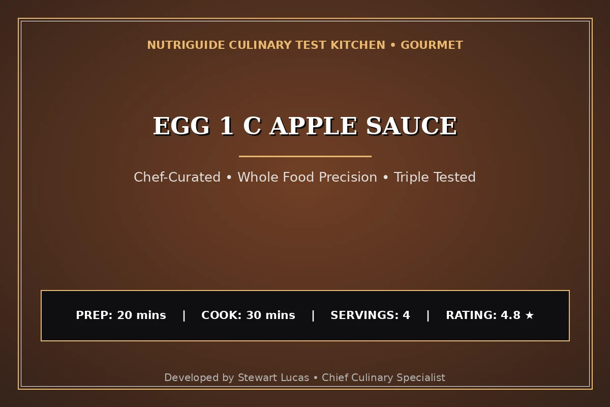 Egg 1 C Apple Sauce