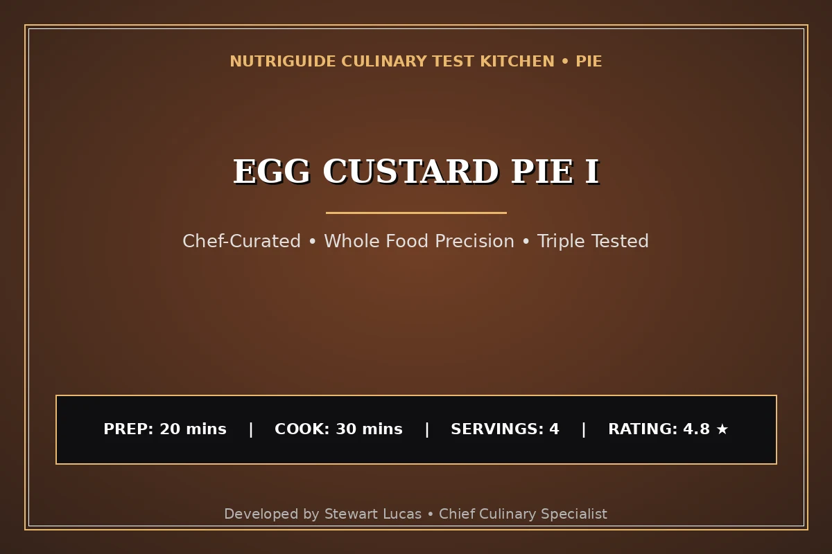 Egg Custard Pie I