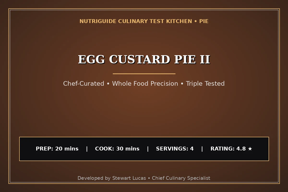 Egg Custard Pie Ii