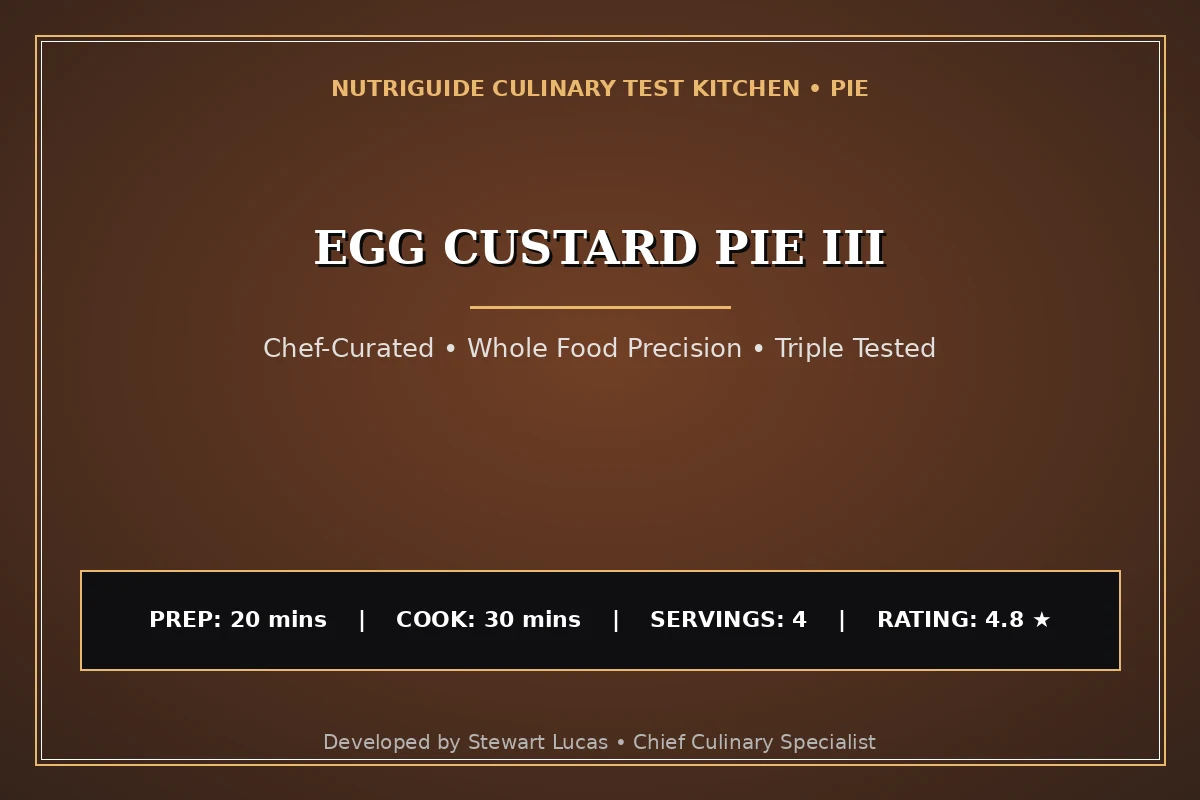 Egg Custard Pie Iii