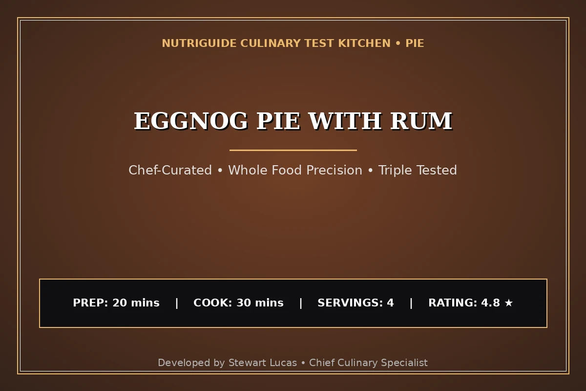 Eggnog Pie With Rum