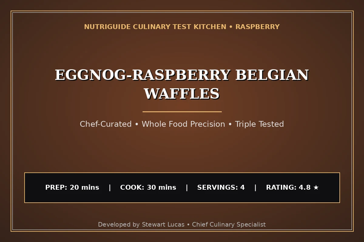 Eggnog-Raspberry Belgian Waffles