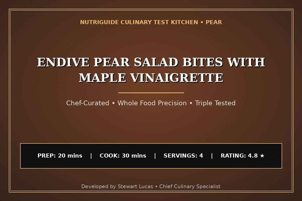 Endive Pear Salad Bites With Maple Vinaigrette