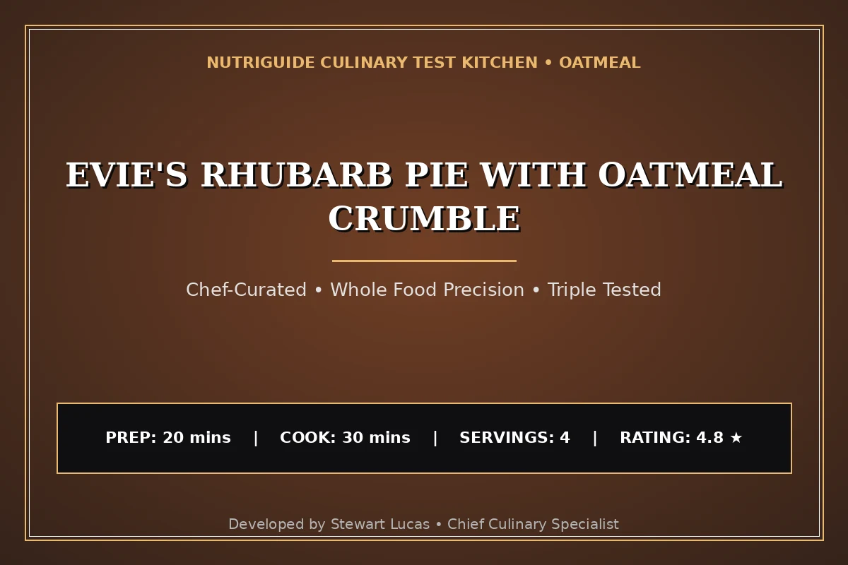 Evie'S Rhubarb Pie With Oatmeal Crumble