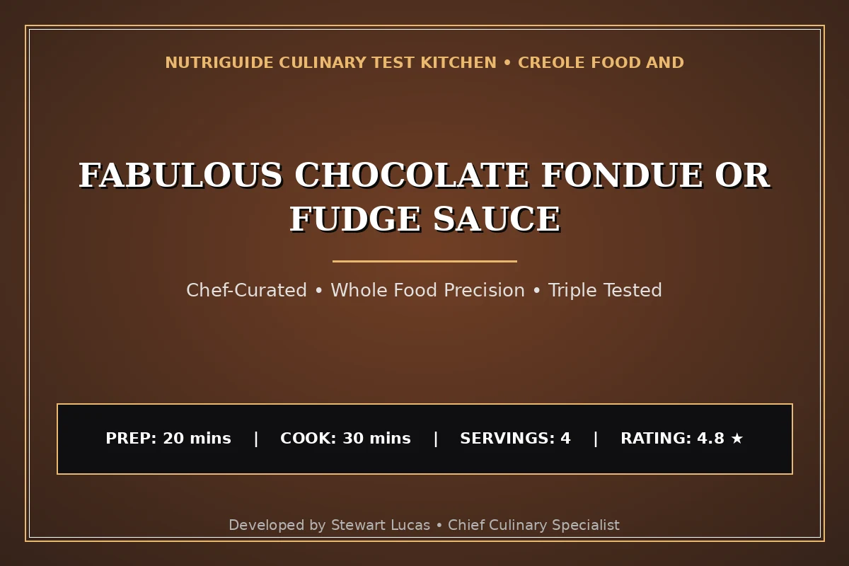 Fabulous Chocolate Fondue Or Fudge Sauce