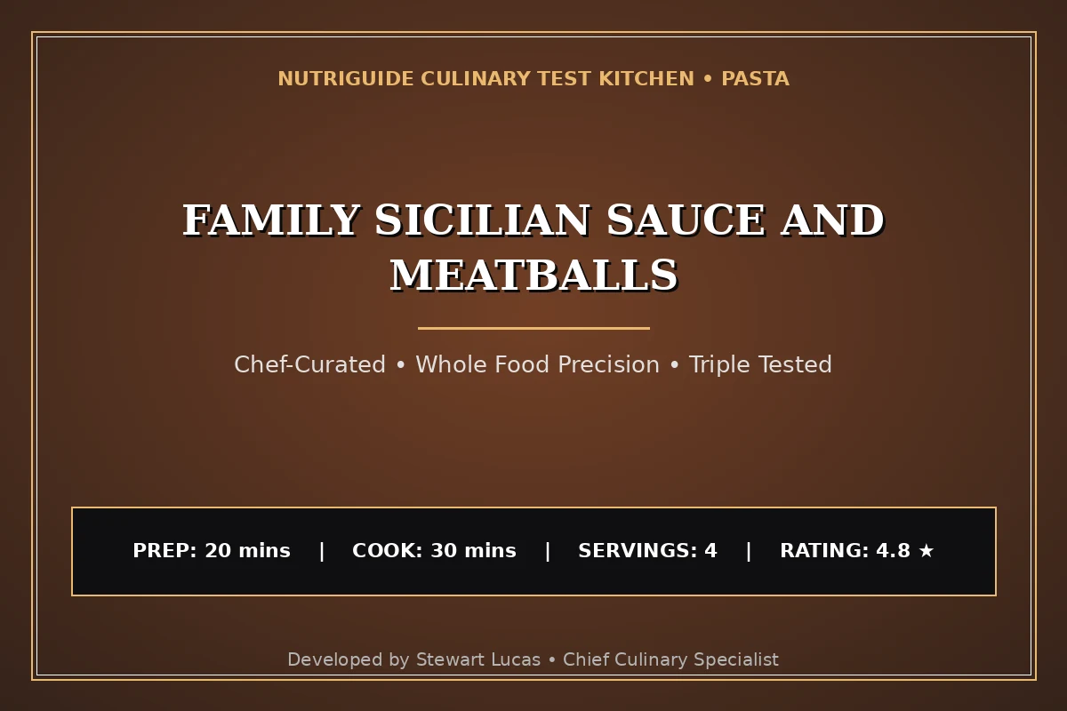 Family Sicilian Sauce And Meatballs