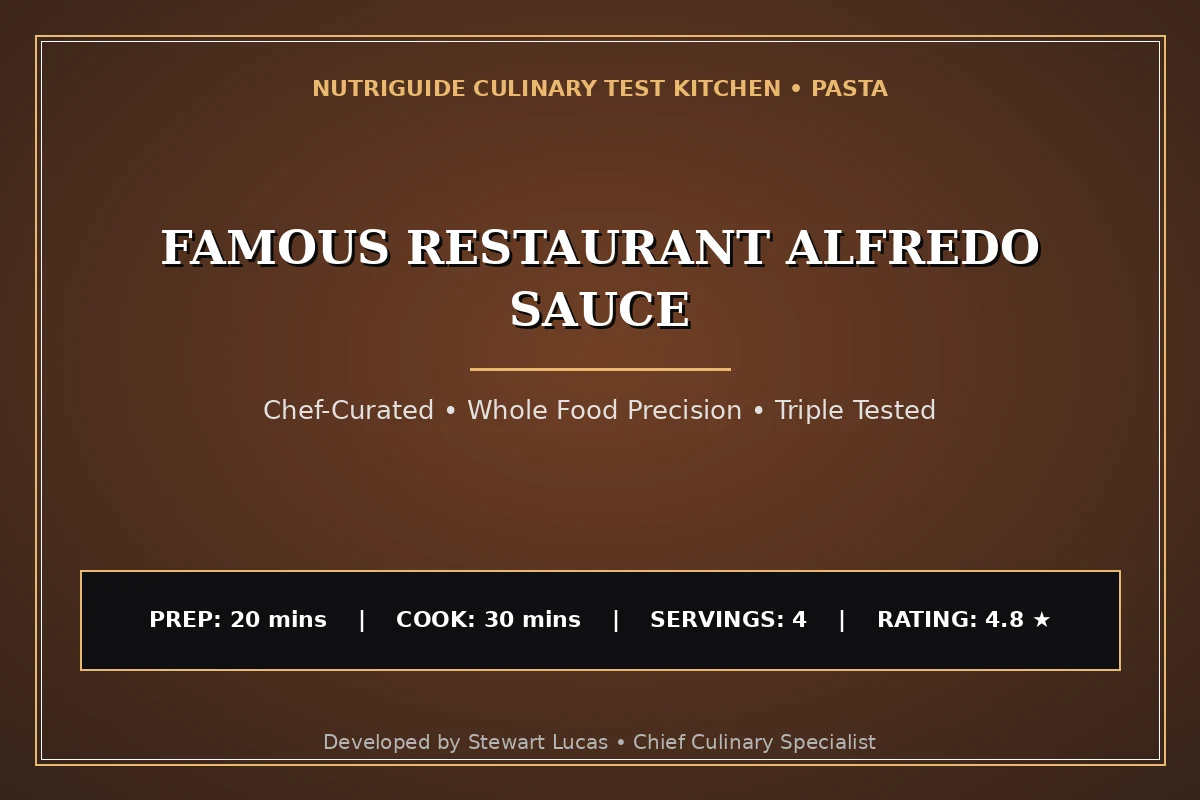 Famous Restaurant Alfredo Sauce