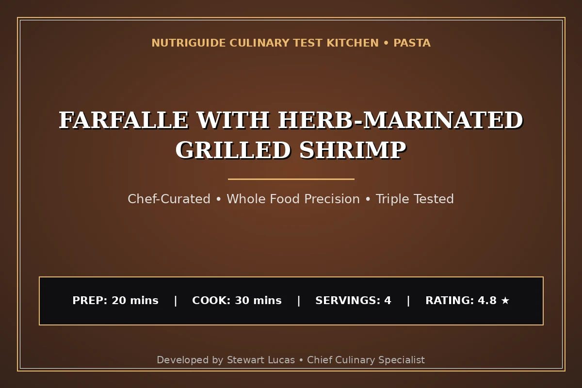 Farfalle With Herb-Marinated Grilled Shrimp