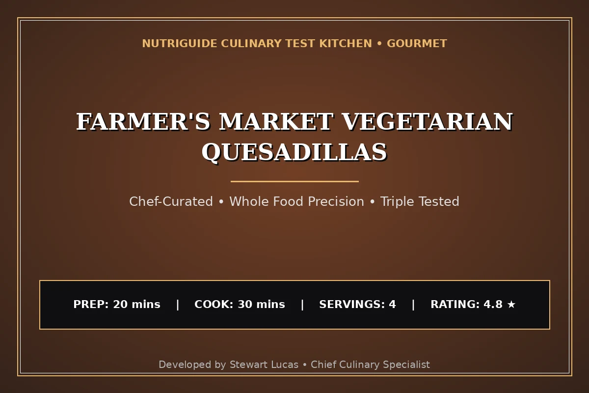 Farmer'S Market Vegetarian Quesadillas