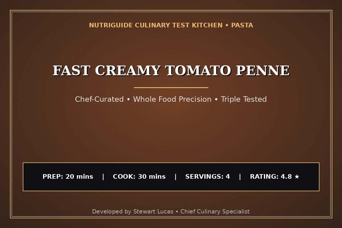 Fast Creamy Tomato Penne