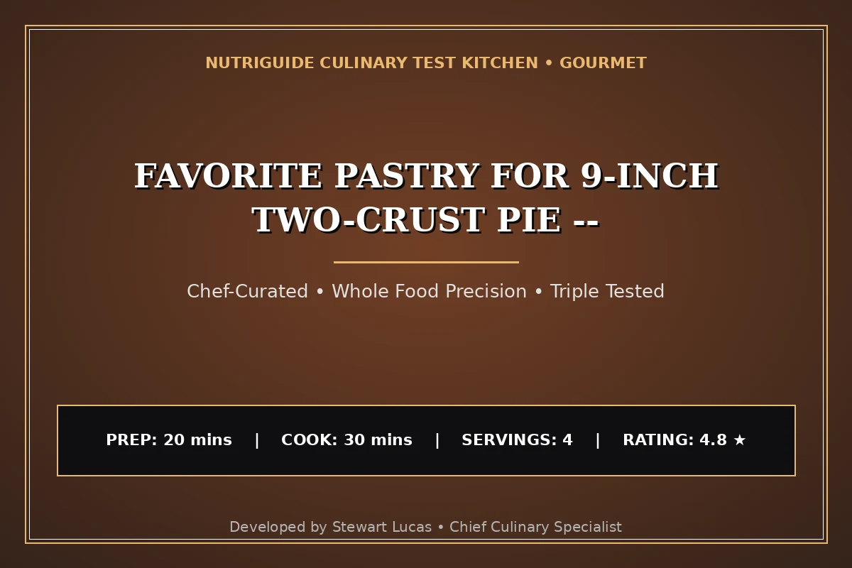 Favorite Pastry For 9-Inch Two-Crust Pie --