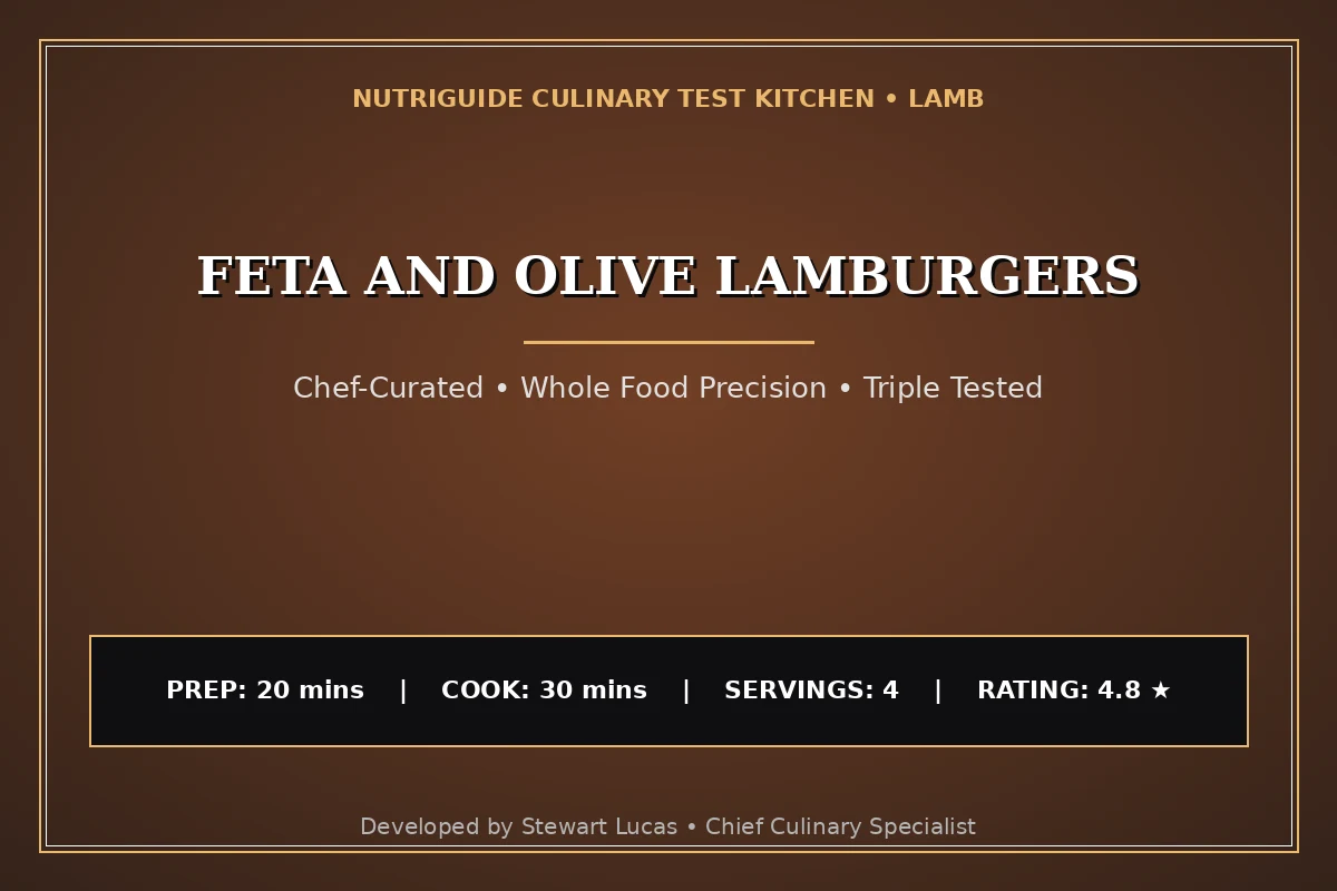 Feta And Olive Lamburgers