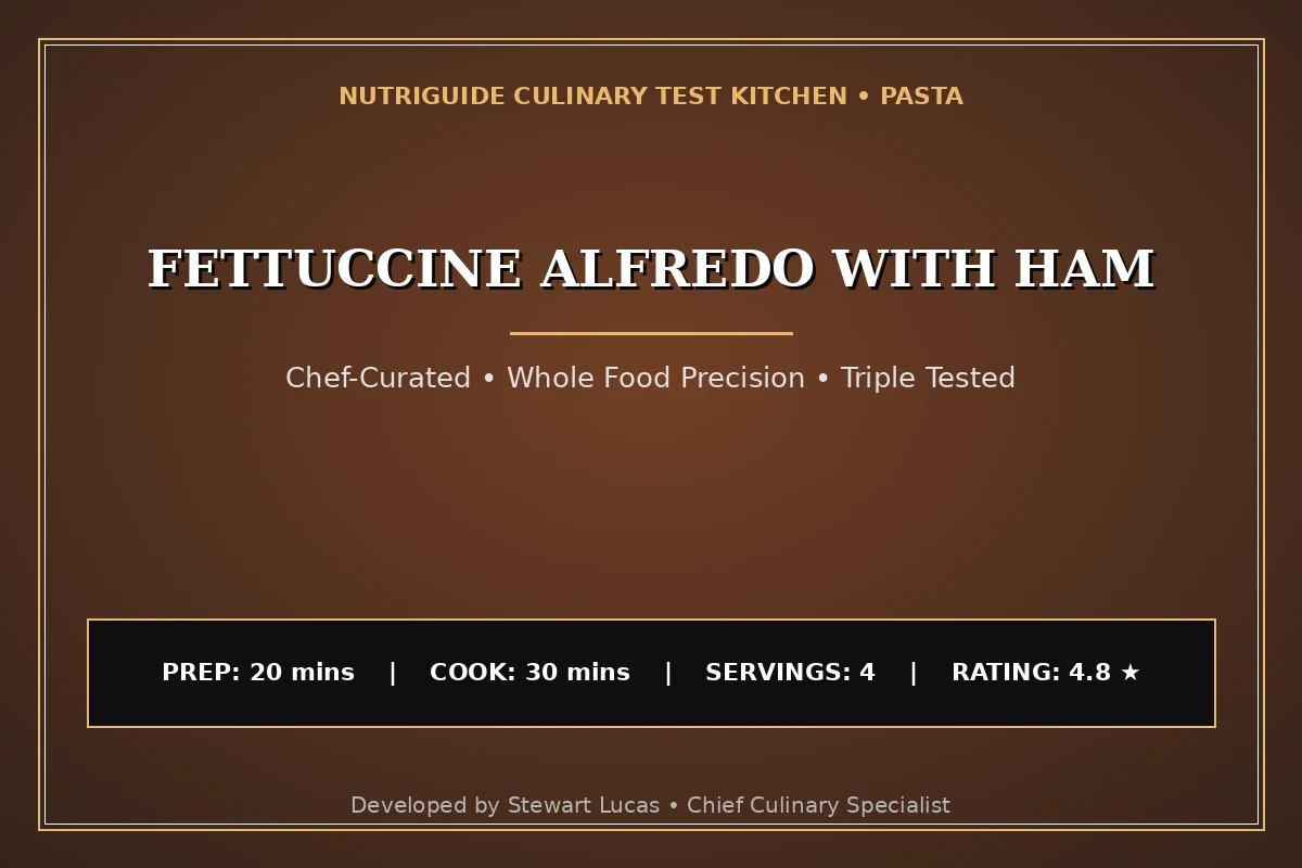 Fettuccine Alfredo With Ham