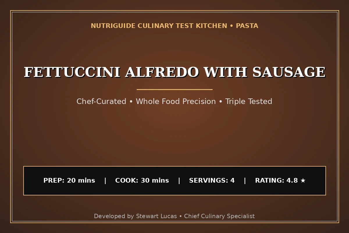 Fettuccini Alfredo With Sausage