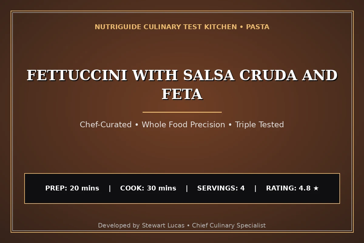 Fettuccini With Salsa Cruda And Feta