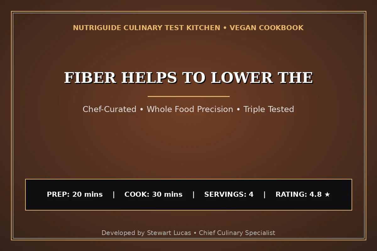 Fiber Helps To Lower The