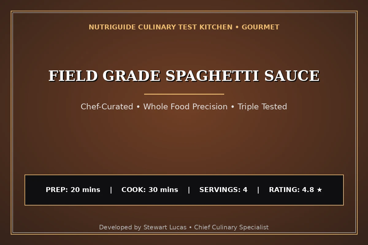 Field Grade Spaghetti Sauce