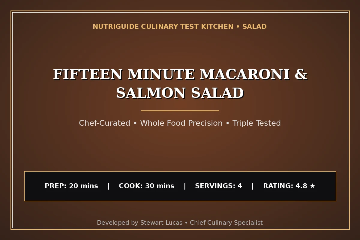 Fifteen Minute Macaroni & Salmon Salad