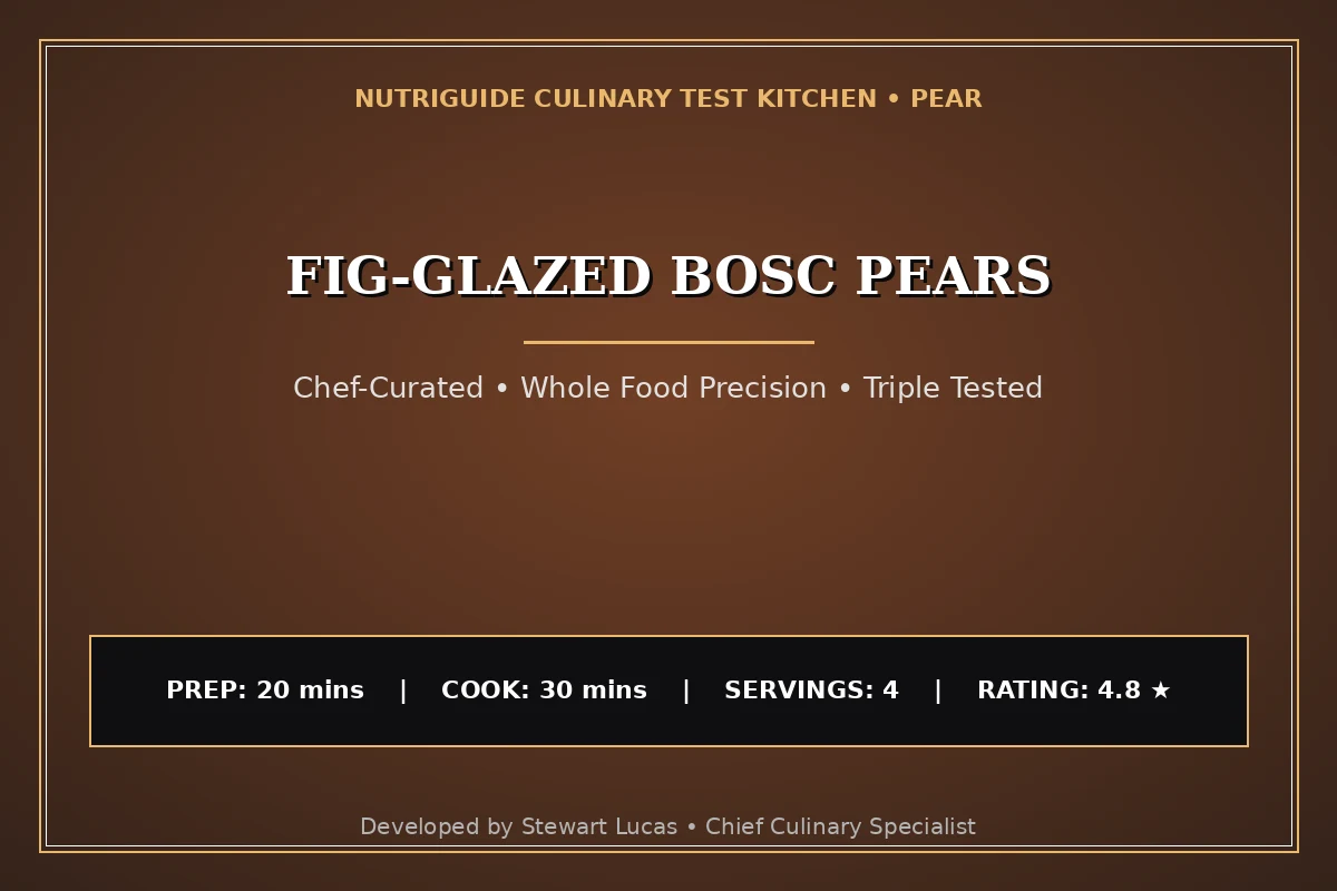 Fig-Glazed Bosc Pears