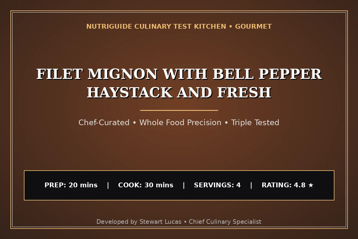 Filet Mignon With Bell Pepper Haystack And Fresh