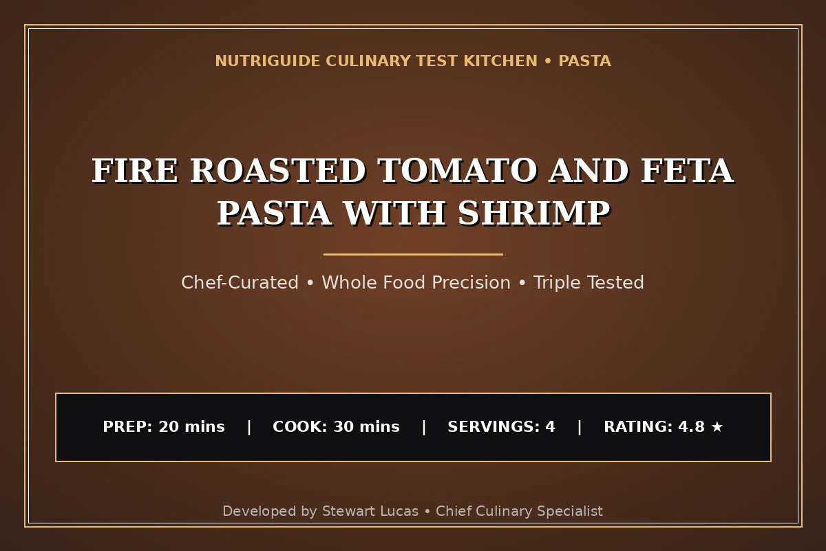 Fire Roasted Tomato And Feta Pasta With Shrimp