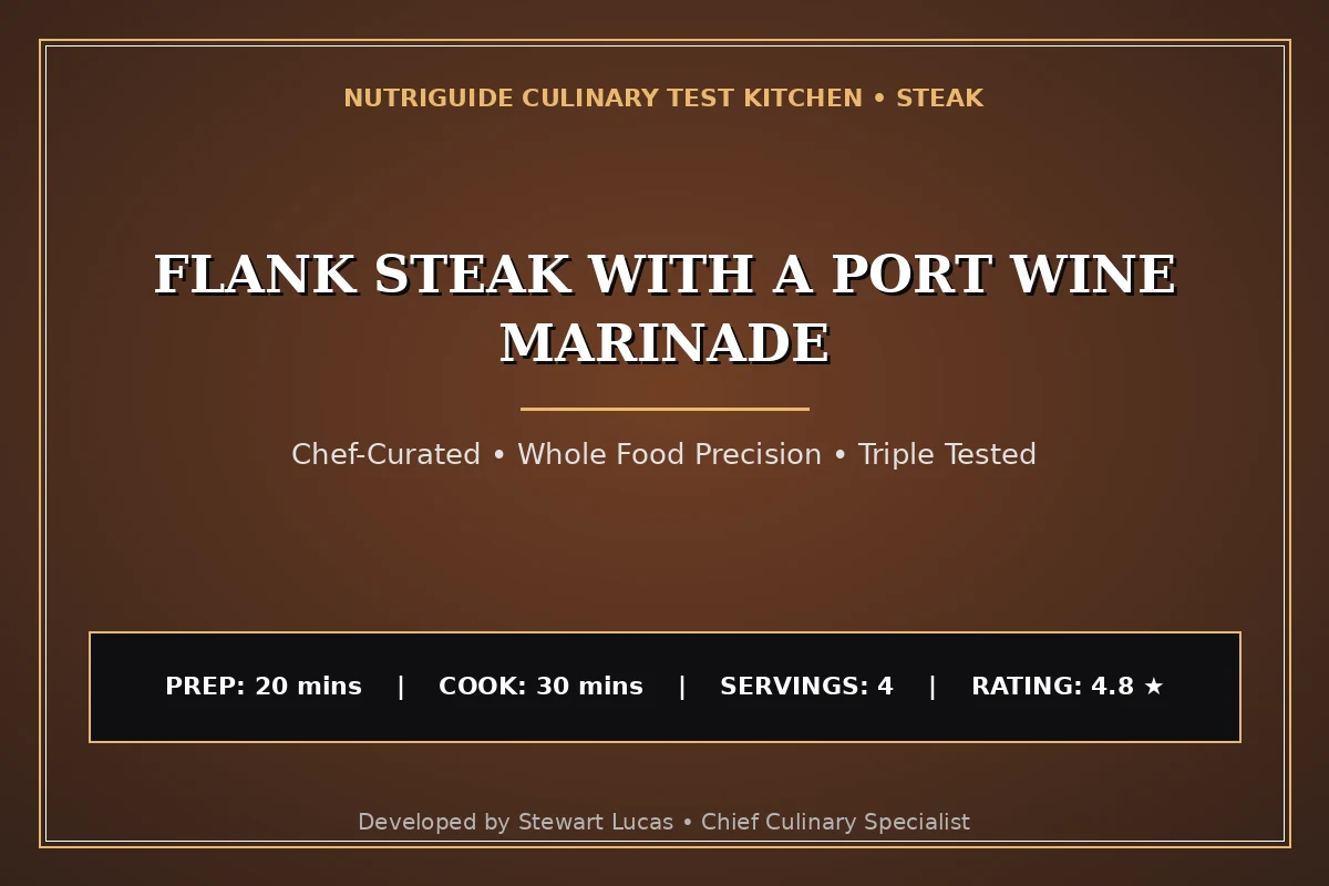 Flank Steak With A Port Wine Marinade
