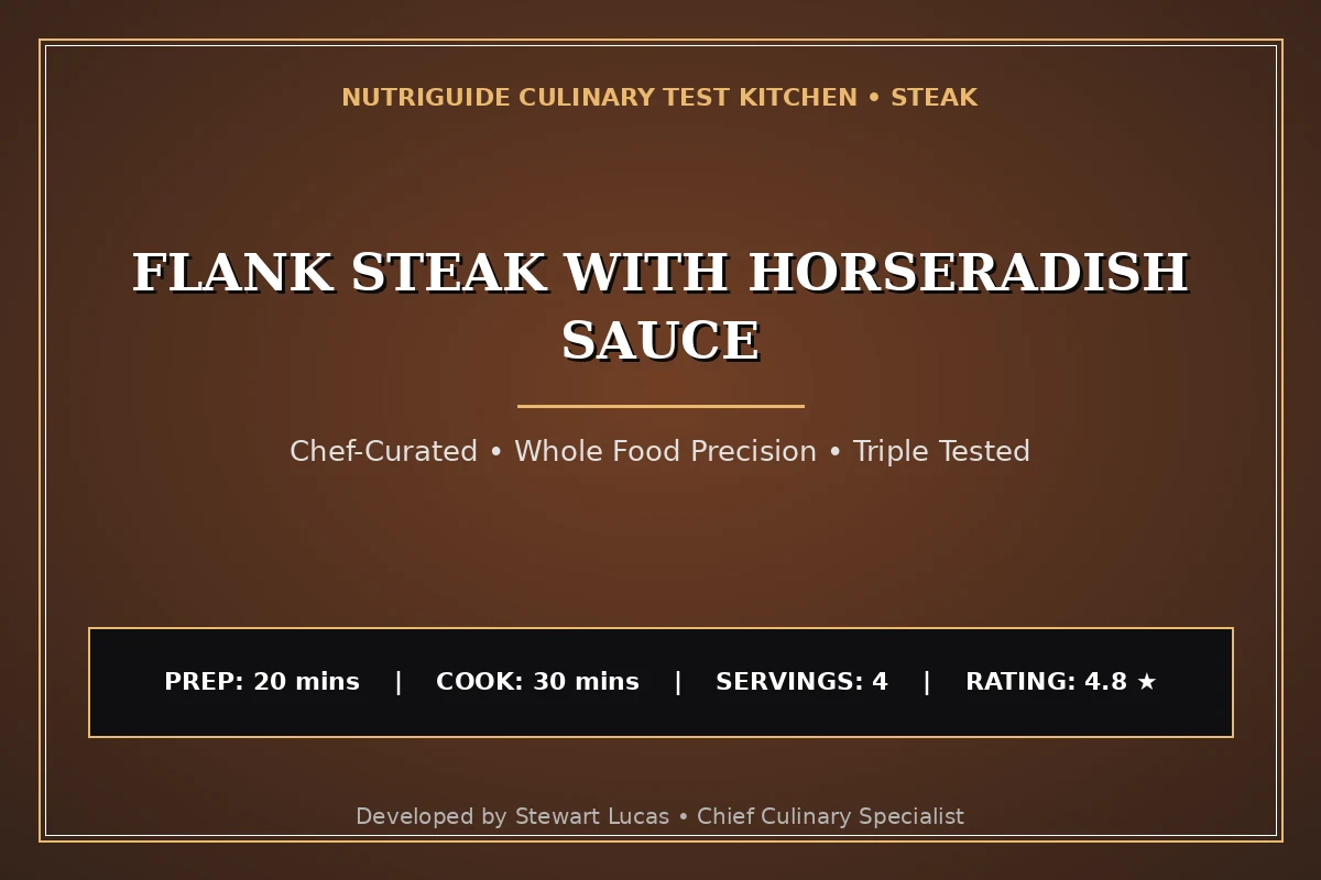 Flank Steak With Horseradish Sauce
