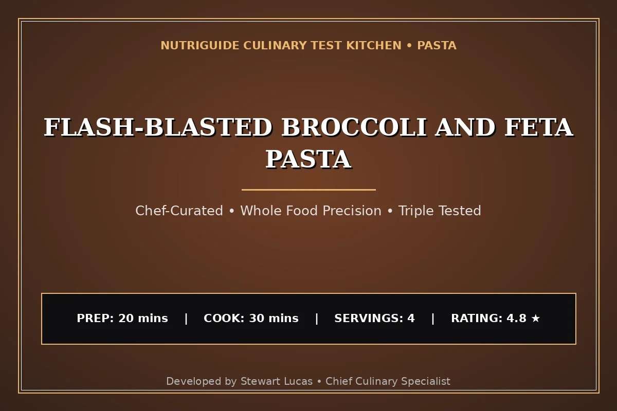 Flash-Blasted Broccoli And Feta Pasta