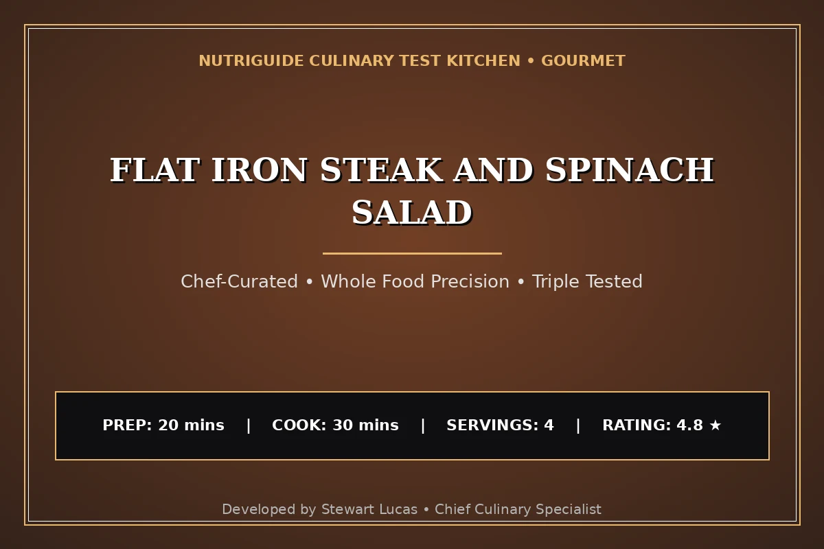 Flat Iron Steak And Spinach Salad