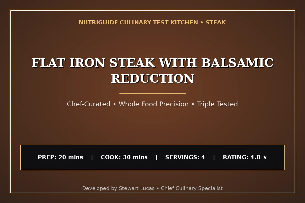 Flat Iron Steak With Balsamic Reduction
