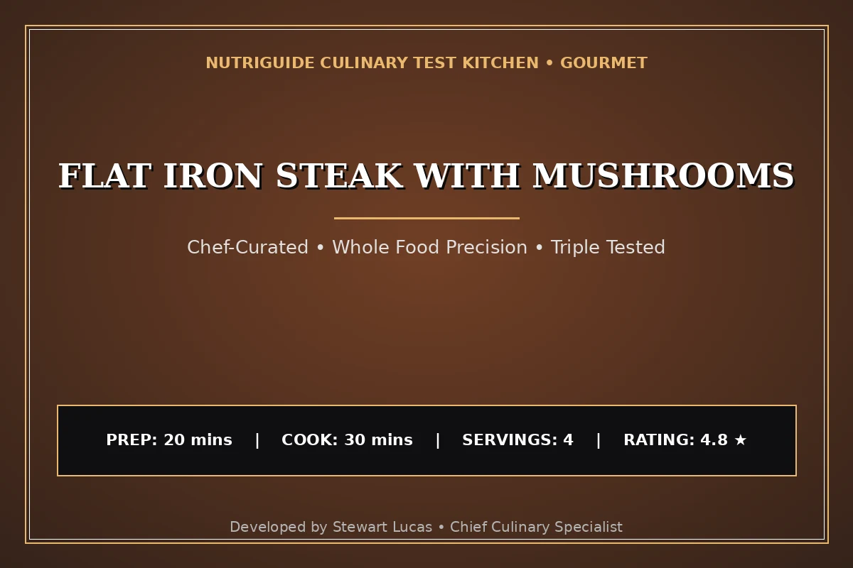 Flat Iron Steak With Mushrooms
