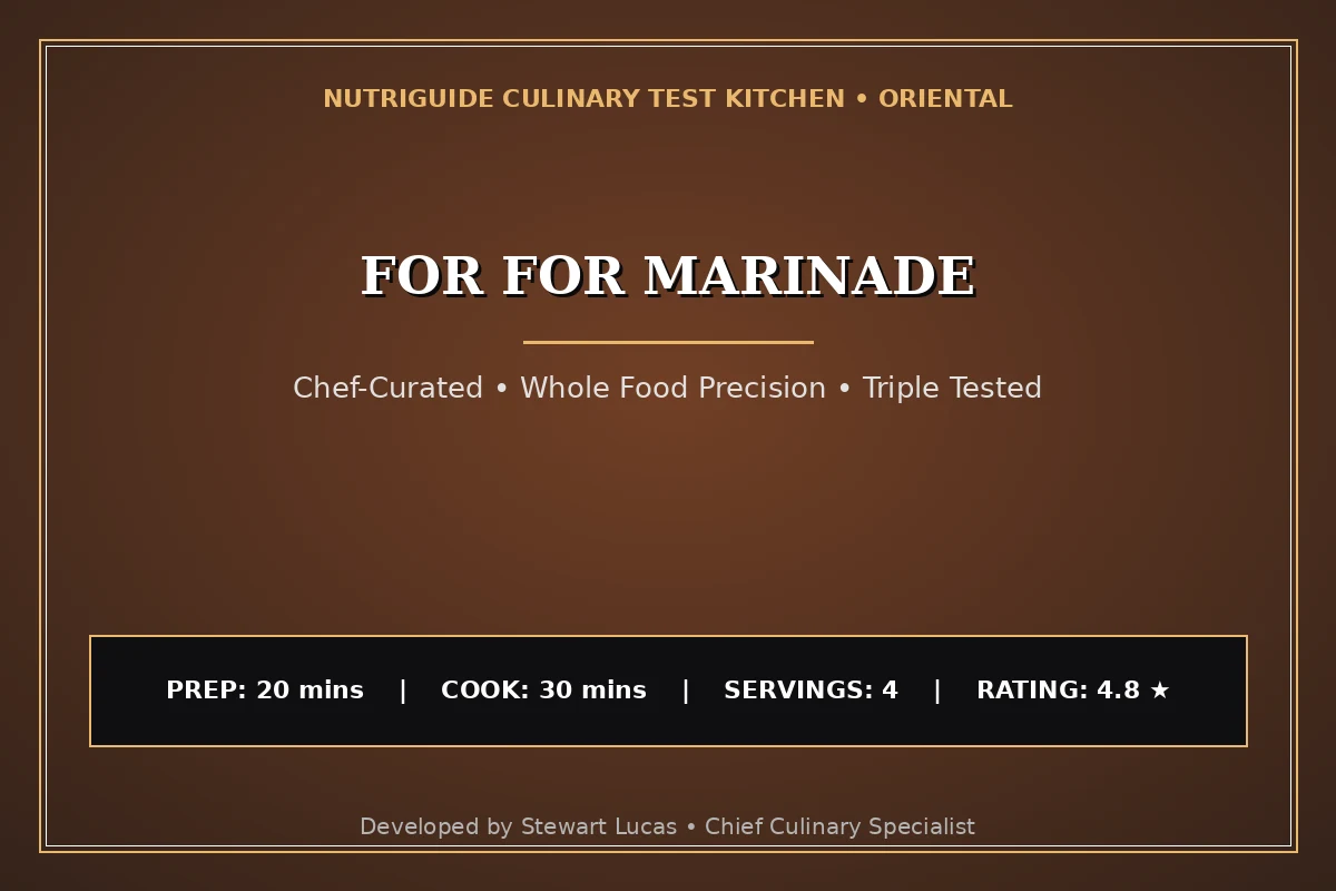 For For Marinade