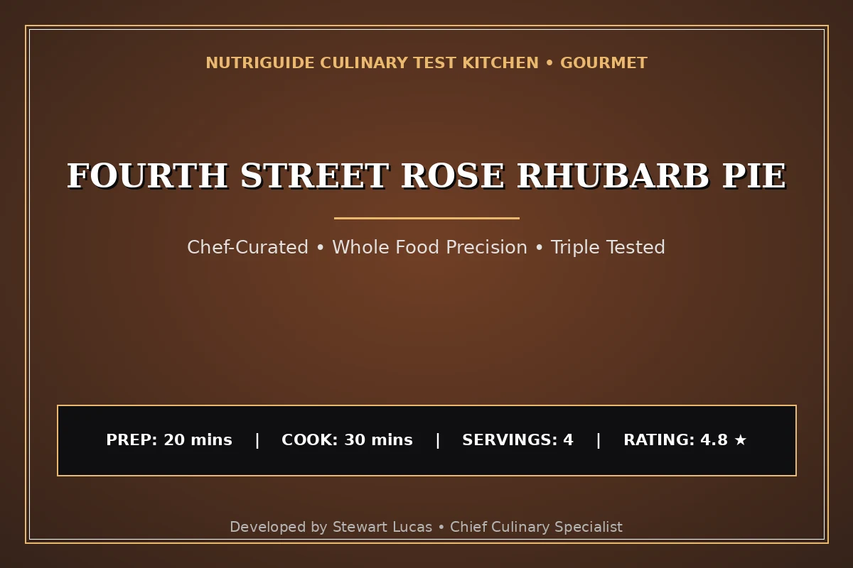 Fourth Street Rose Rhubarb Pie
