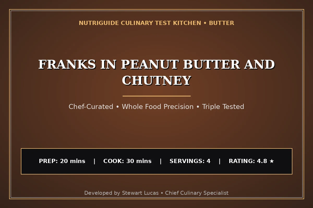Franks In Peanut Butter And Chutney