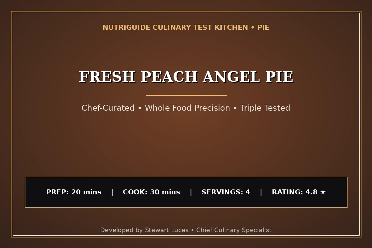 Fresh Peach Angel Pie