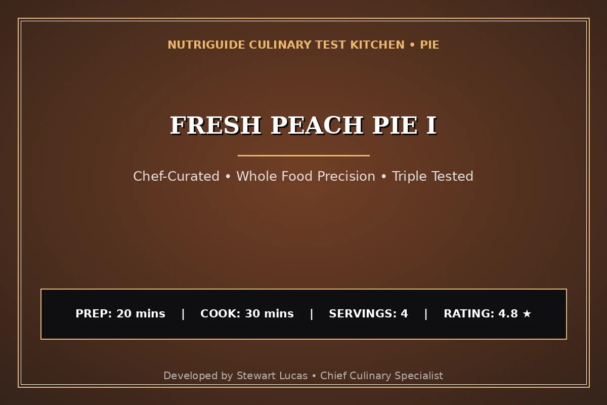 Fresh Peach Pie I