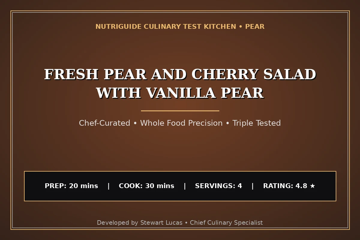 Fresh Pear And Cherry Salad With Vanilla Pear