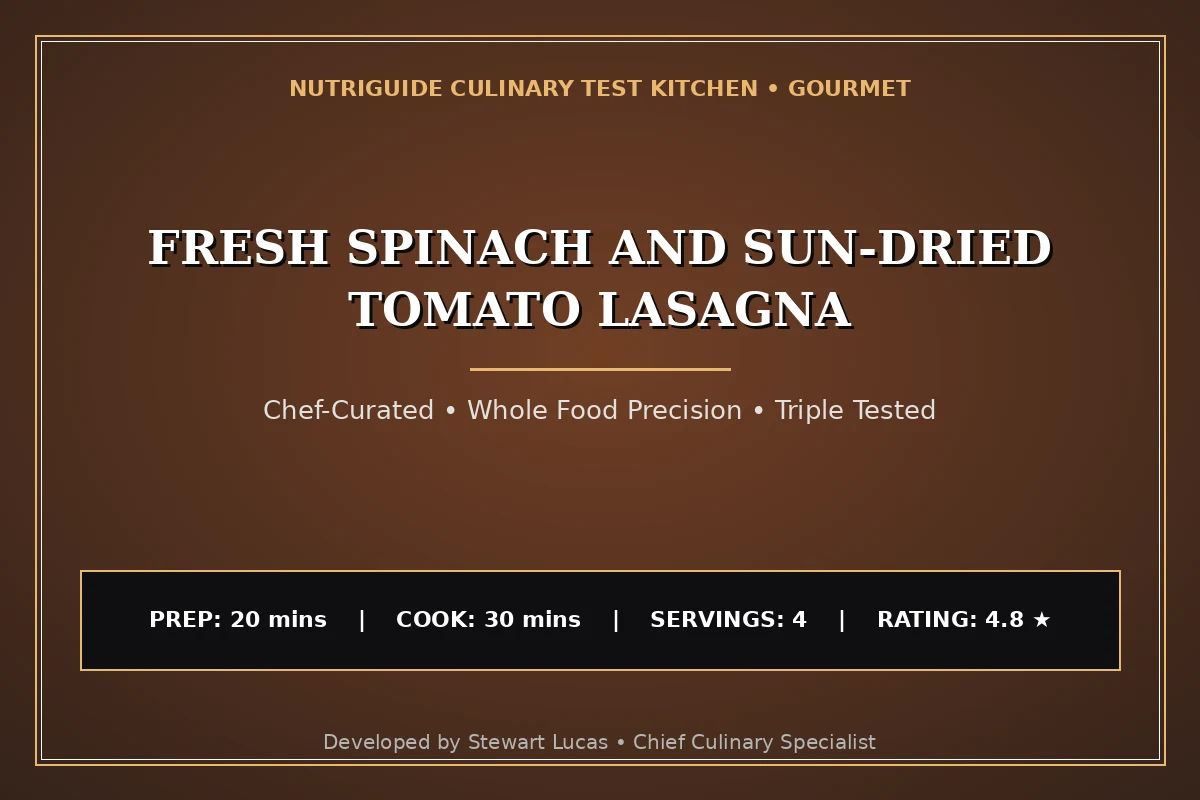 Fresh Spinach And Sun-Dried Tomato Lasagna
