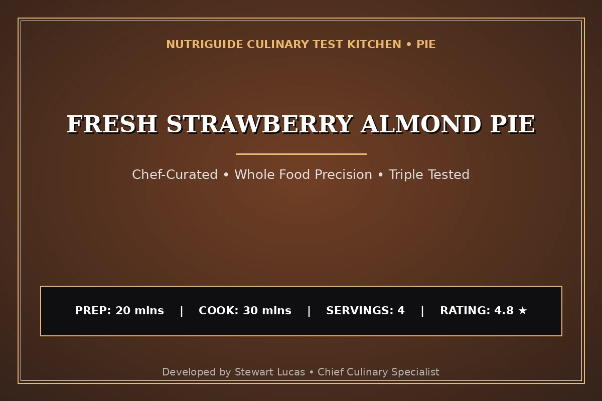 Fresh Strawberry Almond Pie