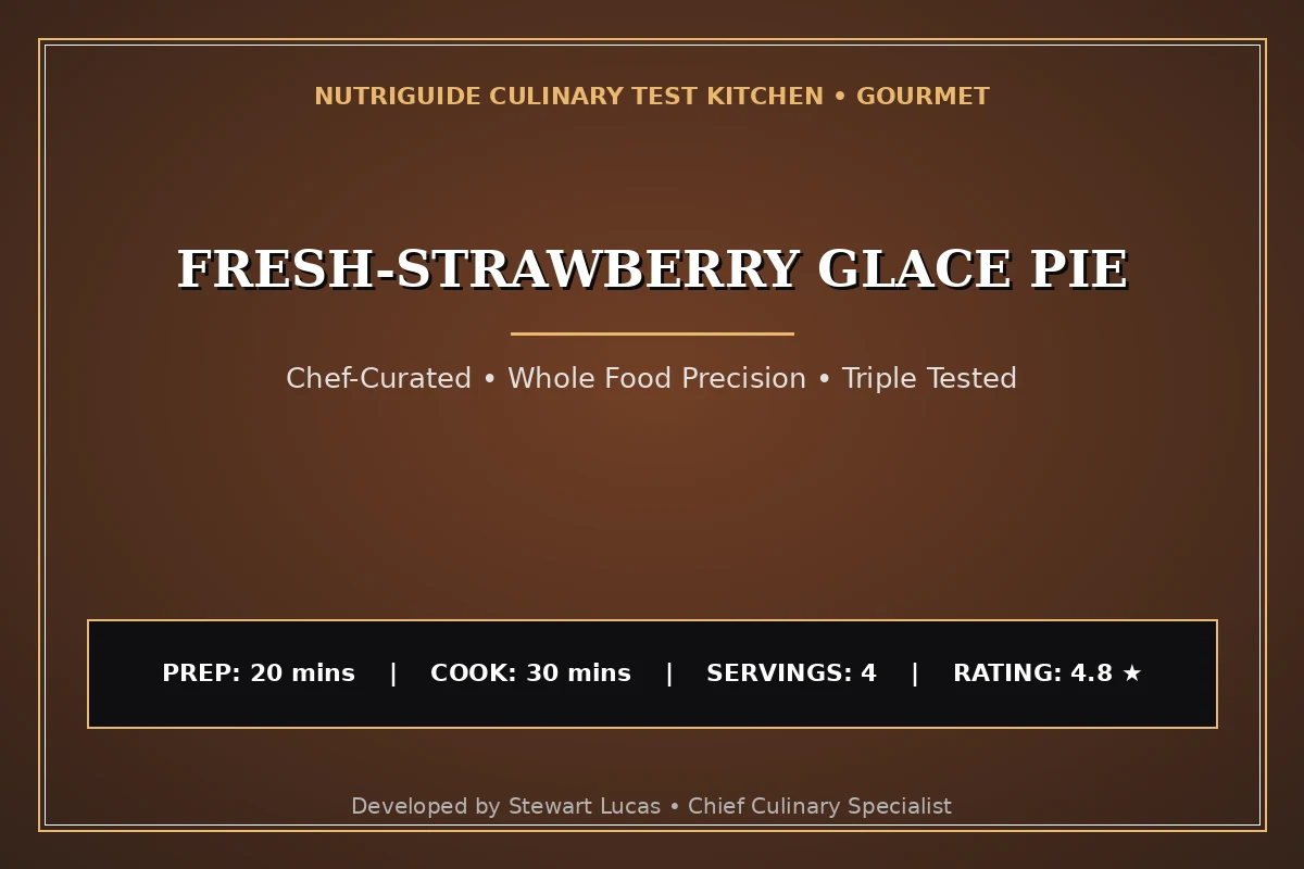 Fresh-Strawberry Glace Pie