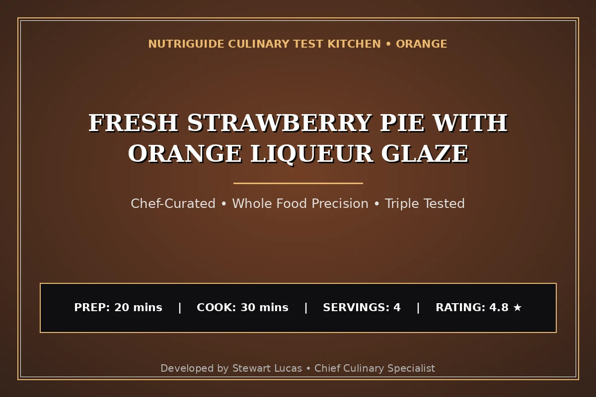 Fresh Strawberry Pie With Orange Liqueur Glaze