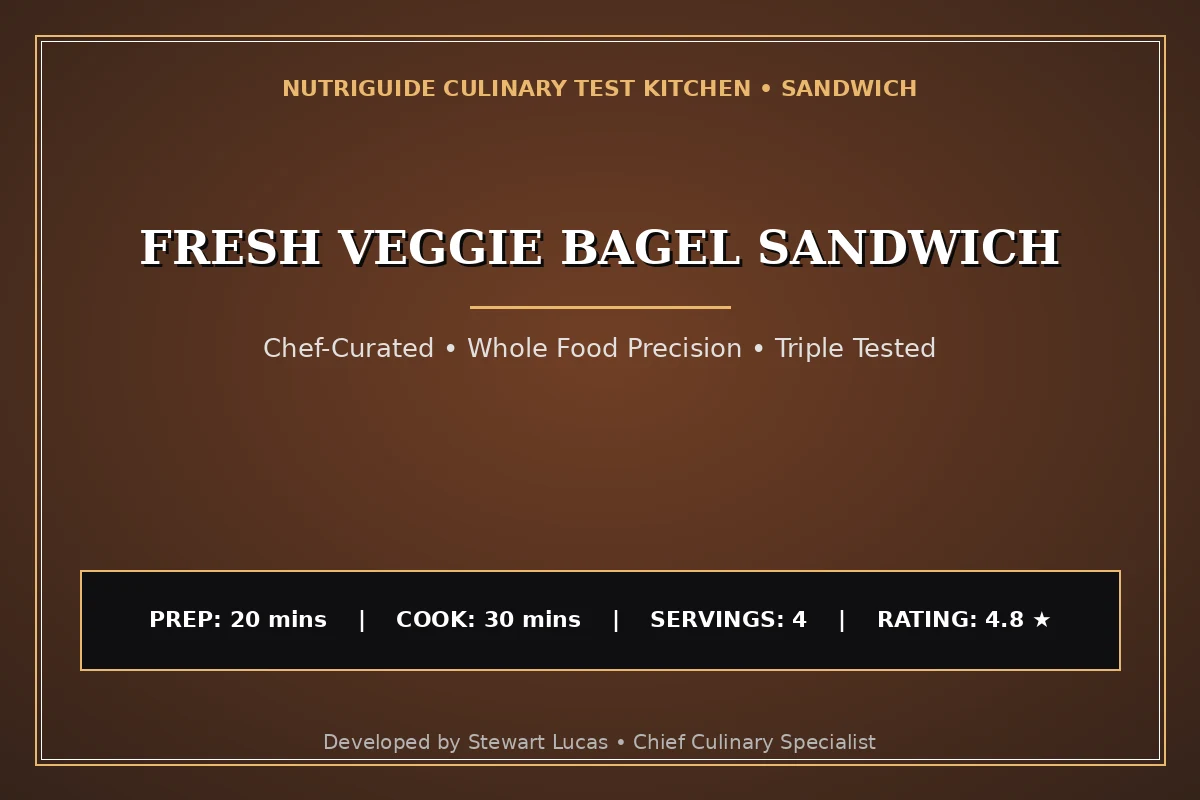 Fresh Veggie Bagel Sandwich