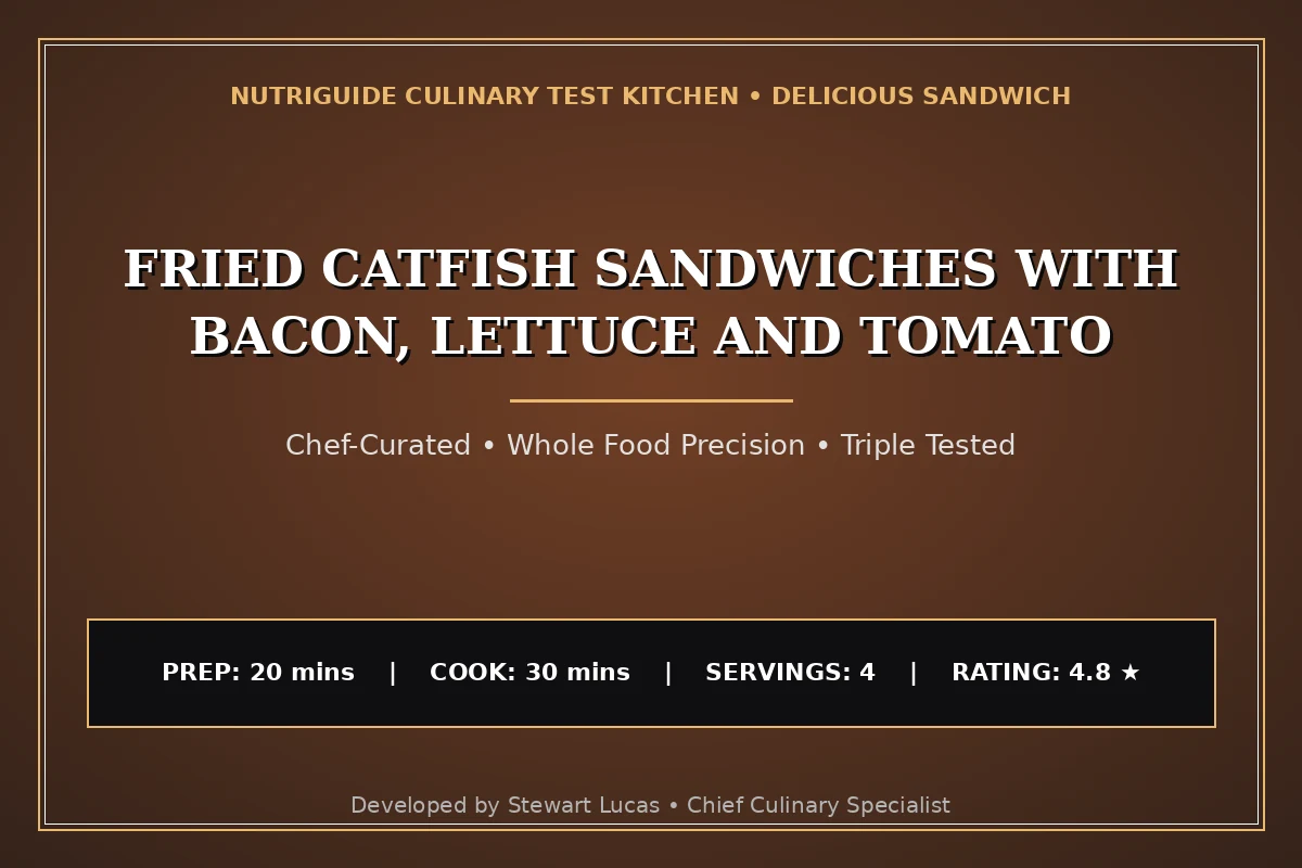 Fried Catfish Sandwiches With Bacon, Lettuce And Tomato