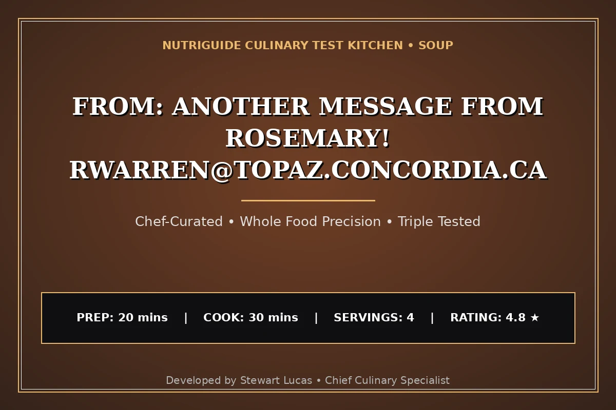 From: Another Message From Rosemary! Rwarren@Topaz.Concordia.Ca