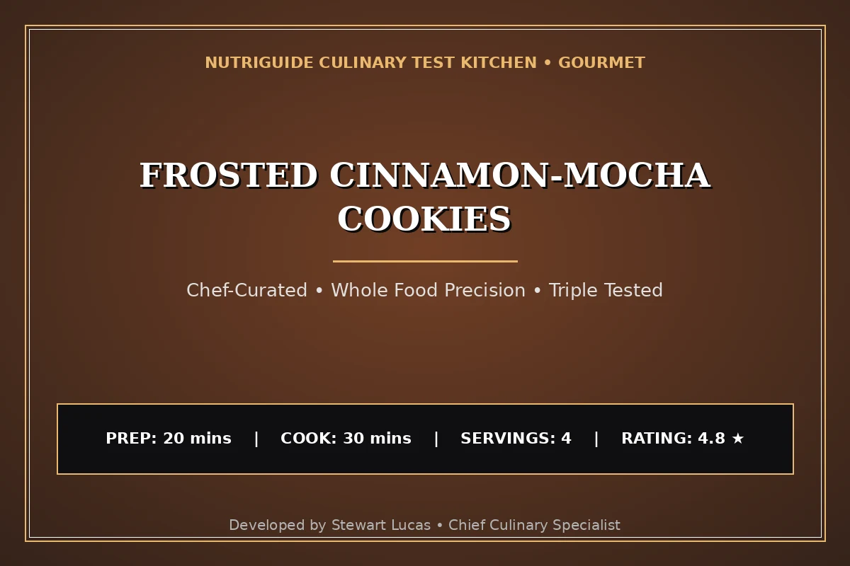 Frosted Cinnamon-Mocha Cookies