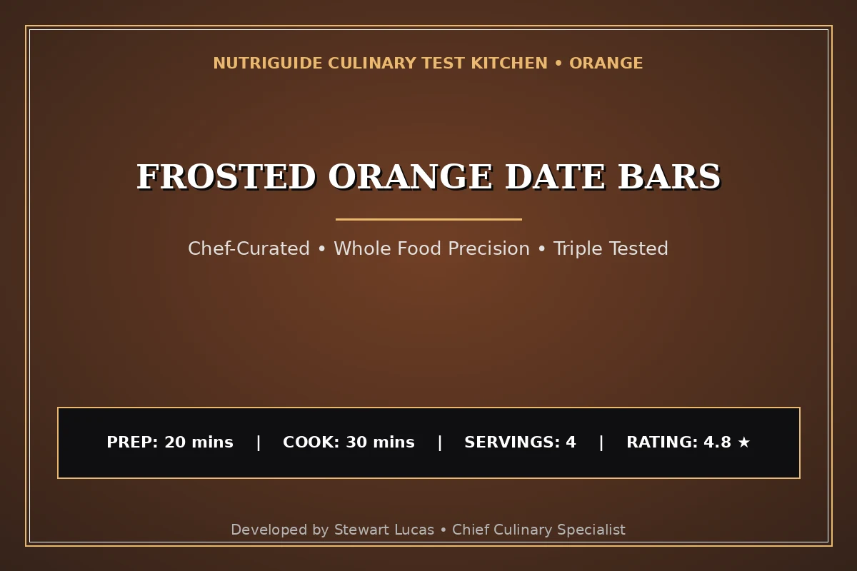 Frosted Orange Date Bars
