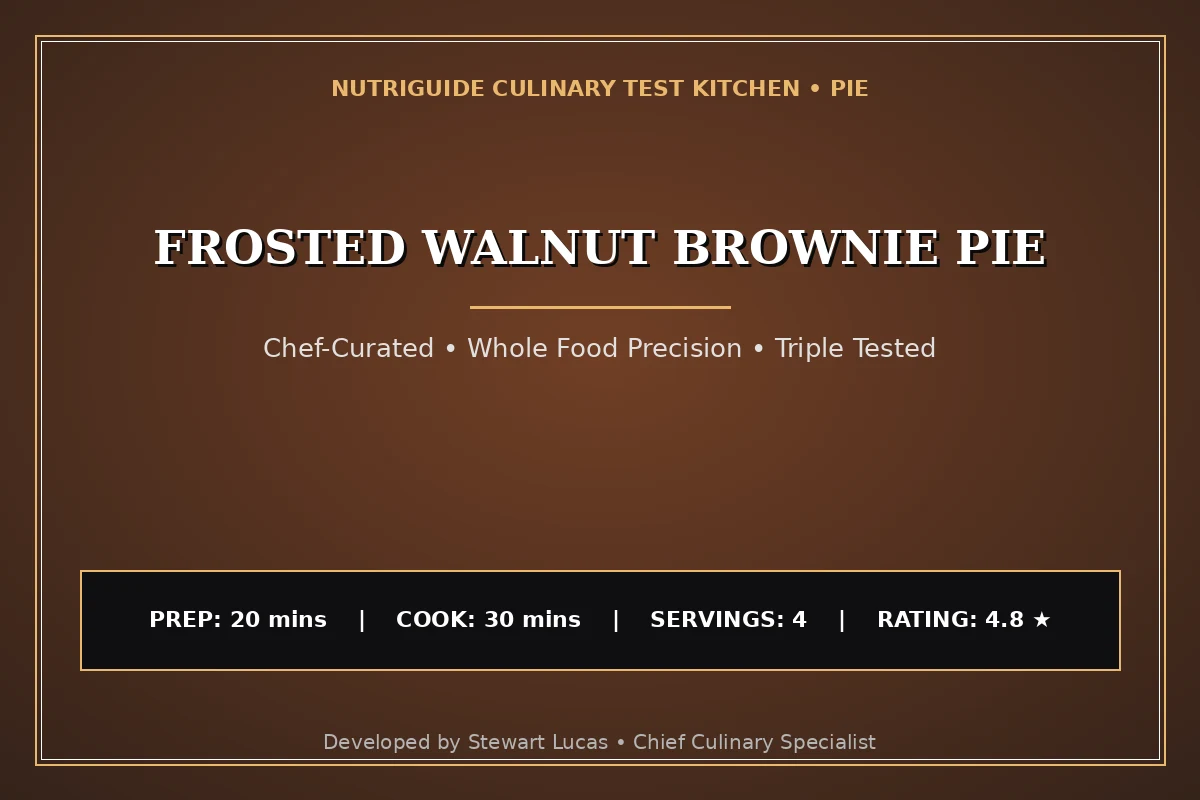 Frosted Walnut Brownie Pie