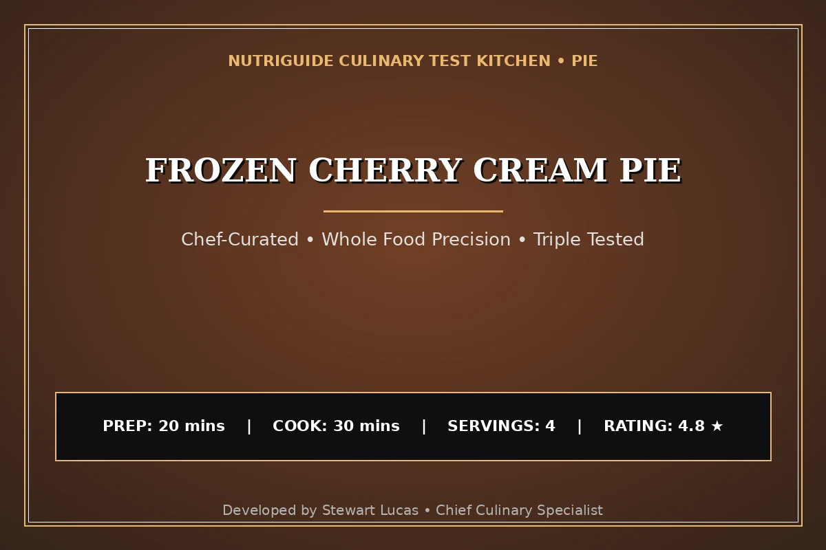 Frozen Cherry Cream Pie