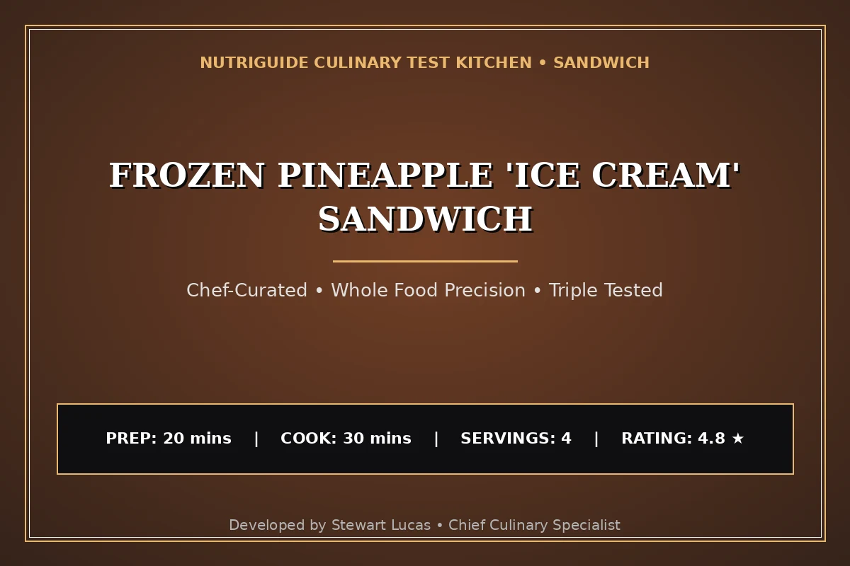 Frozen Pineapple 'Ice Cream' Sandwich