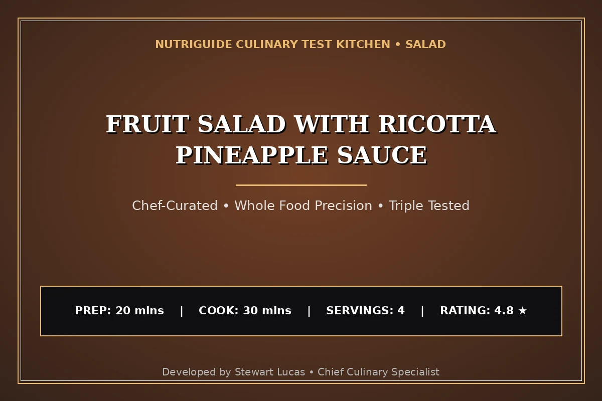 Fruit Salad With Ricotta Pineapple Sauce